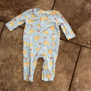 Angel Dear Baby Boys 3-6 Months Pizza Sleeper Pajamas EUC Snap Close